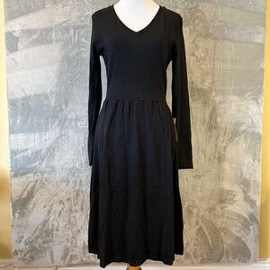 Bohme Black A-Line Long Sleeve Dress